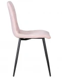 Стул обеденный DOBRIN CHILLY ROMBO (Розовый Simple 03, основание черное) 006 ROMBO, цвет сиденья розовый основания черный
