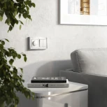 Рамка на 2 поста Baguette (белый/серебро) Werkel W0022850 (a060231)