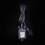 Трансформатор 9,6W для Силиконовых Нитей 24В, до 200 LED, Провод Черный Каучук, IP65