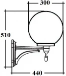 Настенный фонарь уличный IP44 Oasis Light Globo Prism gold 88201PG 09 Gb в форме шара (220V, фонарь, шар)