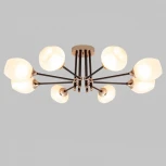 Потолочная люстра на штанге Imex MD.4144-8-S-BK+FGD