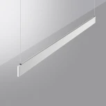 Подвесной линейный светильник Novotech Iter 359547 белый диммир. со сменой цв.темпер. (пульт ДУ/прилож. Smart Life) LED 12/24W 220V 3000-5700К (регулировка яркости, умный дом - Алиса, Tuya Smart, Smart Life, на тросе)