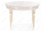 Стол Woodville Брейзер молочный / золото 483906