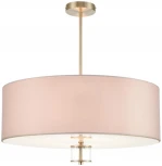 Потолочная люстра на штанге Lumion Damona 8109/7C латунь титаниум/бежевый, металл/текстиль/стекло E14 7*40W 220V (круглые)