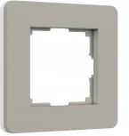 Рамка на 1 пост (дымчатый/белый, soft-touch) Werkel W0013067 (a067259)