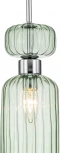 Подвесной светильник Escada Gloss 1141/1S Chrome/Green 1x60Вт E14, металл/стекло, хром/зеленый (220V, на проводе)