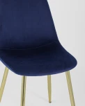 Стул Stool Group Валенсия велюр синий золотые ножки УТ000003336