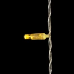 Гирлянда Бахрома с Колпачком 4,9 x 0,5 м Тепло-Белая с Мерцанием Белого Диода 220В, 200 LED, Провод Прозрачный ПВХ, IP65