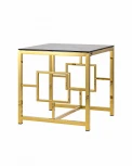 Журнальный столик Stool Group 55*55 БРУКЛИН стекло smoke сталь золото УТ000001963