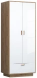 Шкаф Woodville Эго Шк-1 на подиуме дуб крафт золотой / белый глянец 455854
