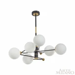 Потолочная люстра на штанге Arte Milano 272708/6 BK/GD (220V, шарики)