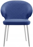 Стул DikLine 355 микровелюр Z20 синий, ножки белые