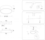Потолочный светодиодный светильник круглый Ambrella Orbital Air Alum FV5514 (220V, круглые)