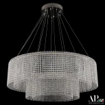 Подвесная люстра светодиодная APL LED Sicilia SH02.93.2D.A.Ni.4000 (220V, хрусталь, на тросе)