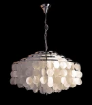 Подвесной светильник Wi-Fi Eurosvet 3535 3535/6 хром / перламутр (220V, управление смартфоном, голосовое управление, умный дом - Minimir Home, Алиса, Маруся, Салют, на цепи)