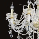 Подвесная люстра Omnilux Bonaita OML-70103-08 (220V, хрусталь, подвески, на цепи, подсвечник, свеча)