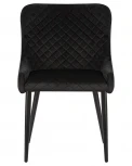 Стул обеденный RICHARD (черные матовые ножки, черный велюр (V108-77))