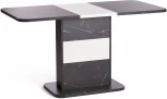 Стол обеденный SMART ЛДСП, 105-140х68,6х75 см, Мрамор Блэк Роял/Белый Tetchair 19264