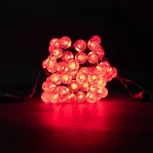 Гирлянда «Шарики» 10м Красная 9В, Диаметр Шарика 23мм, 100 LED, Провод Черный ПВХ, IP54