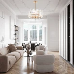 Подвесная люстра хрустальная на штанге Arte Milano Sorrento-2409 372409/6/350/470 GD (220V)