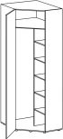 Шкаф угловой Modus левый ОГОГО 697751