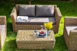 Лаунж-зона из искусственного ротанга (гиацинт), цвет соломенный 4SIS Капучино Сингл KSS2C2T-4-SET-TW