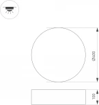 Потолочный светильник круглый SP-TOR-PILL-PRISM-R400-25W Warm3000 (WH, 100 deg, 230V) (Arlight, IP20 Металл) 022103(3) (LED)