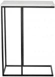 Придиванный столик Loft 50x30см, белый мрамор с черными ножками Bradex Home RF 0358