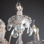 Бра Eurosvet 3305 3305/3 белый с золотом / прозрачный хрусталь (220V, хрусталь Strotskis, подвески, подсвечник, свеча)