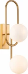 Бра настенное Opaco V000151 (11015/2W Brass) (220V, шар)