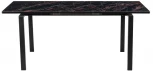 Стол Areal раскладной 140-180х80х75 чёрный мрамор с чёрными ножками Bradex Home RF 0414