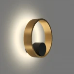 Настенный светильник Denkirs Orbit DK5060-BK+SG 10 Вт, черный + сатинированное золото (LED, 220V, круглые)