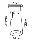 Трековый светильник Crystal Lux CLT 0.31 006 30W BL (LED, 220V)
