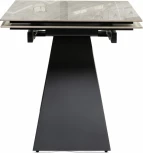 Стеклянный стол Хорсборо (Хорсборо 140(200)х80х79 dyna fantasico grey / черный) Woodville арт.588009