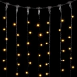 Гирлянда Занавес с Колпачком 1 x 6 м Шампань, 600 LED, Провод Черный ПВХ, IP65