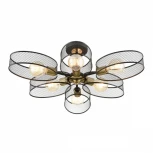 Потолочная люстра на штанге Lumion Vivana 8153/6C черный/медный, металл Е27 6*60W 220V