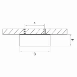 Мебельный светильник Lightstar Mobiled 003451 (220V, круглые)