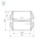 Профиль PLS-LOCK-DUAL-2000 ANOD (Алюминий) 032864 Arlight