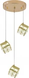 Подвесной светильник (12048/3P Gold) Indigo Radioso V000134L (LED, 220V, на проводе, куб)