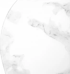 Стол ЭЛЬТОН 110 Белый мрамор, стекло / Черный каркас М-City