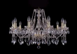 Подвесная люстра Bohemia 1413 1413/10/300/G (220V, хрусталь, на цепи, подсвечник, свеча)