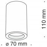Накладной потолочный светильник Conik gyps GU10 1x30Вт Maytoni Technical C003CW-01W