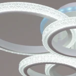 Потолочная люстра на штанге светодиодная с пультом и ночным режимом и RGB Reluce 06333-0.3-3+3A WH (RGB, Умный дом)