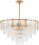 Подвесная люстра хрустальная на штанге Arte Milano Sorrento-1309 371309/9/300/580 GD (220V)