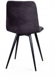 Стул UNO, бархат серый 27 / чёрный конус Top Concept UNO 74648