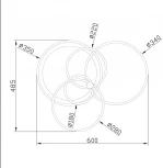 Потолочный светильник светодиодный с пультом Escada CONTOUR 10213/4LED BL Chrome (регулировка яркости, 220V)
