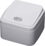 Выключатель одноклавишный с подсветкой (белый) Stekker Basic 39029