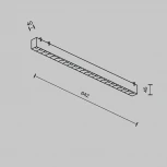 Трековый светильник ременной Downlight Maytoni Points Parity TR128B-24W3K-M-W 3000K 24Вт белый (48V)