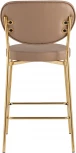 Стул полубарный Stool Group Барбара NEW экокожа бежевая золотые ножки УТ000036055