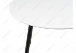 Стеклянный стол Анселм черные ноги / белый